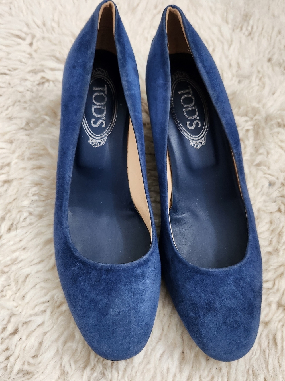 TOD'S Blue Suede Women's Pumps EU38